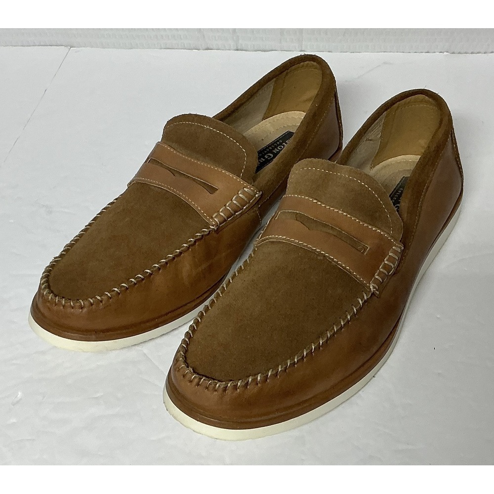Aston Grey Collection Scadicci Penny Loafers men's size 11 Nice Shoes EUC
